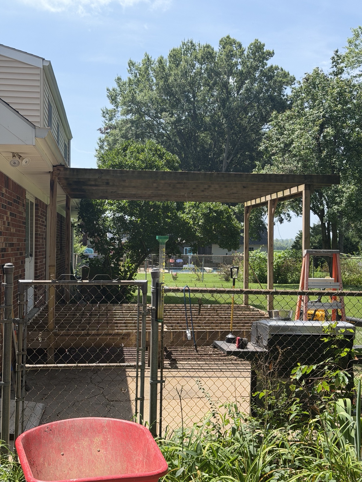 Existing porch structure before reconstruction