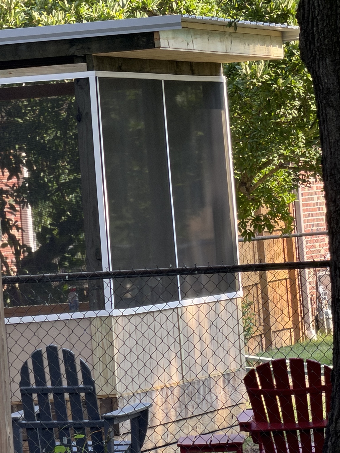 Screened porch exterior after upgrade