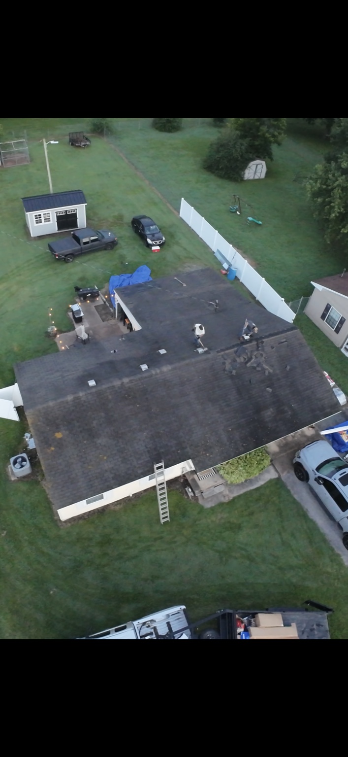 Residential roof before replacement